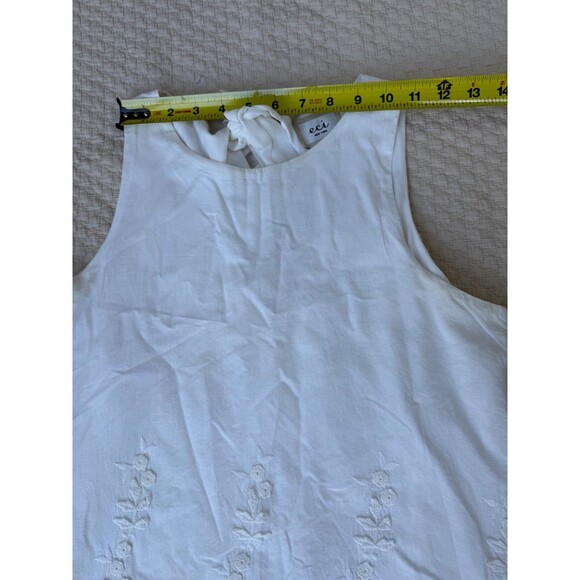 Eci New York Floral A-Line Dress Tie Back Midi | Ivory | Women's Size Medium‎ - Picture 9 of 11
